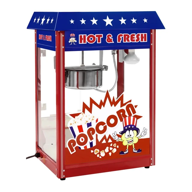 Amerikai stílusú popcorn gép, 1600W