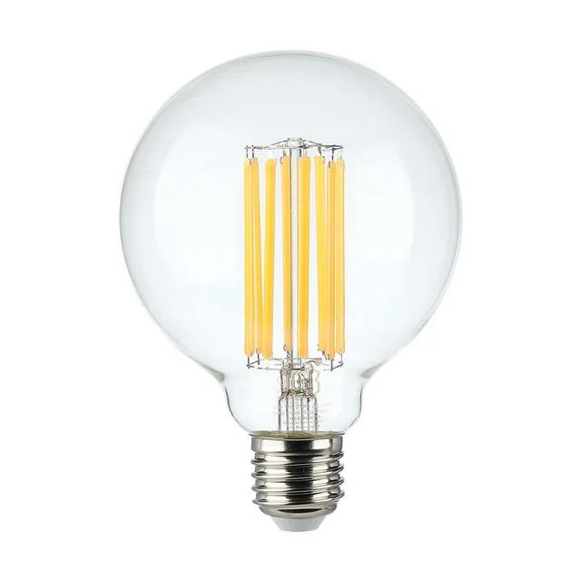 Ampoules LED - G95 Globe E27 - IP20 - Transparent - 6 Watts - 600 Lumens - 3000K - 2 Années