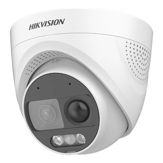 AnalogHD ColorVu camera 2MP with PIR and built-in alarm, lens 2.8mm, white light 20 m, Audio - HIKVISION DS-2CE72DF3T-PIRXOS-2.8mm