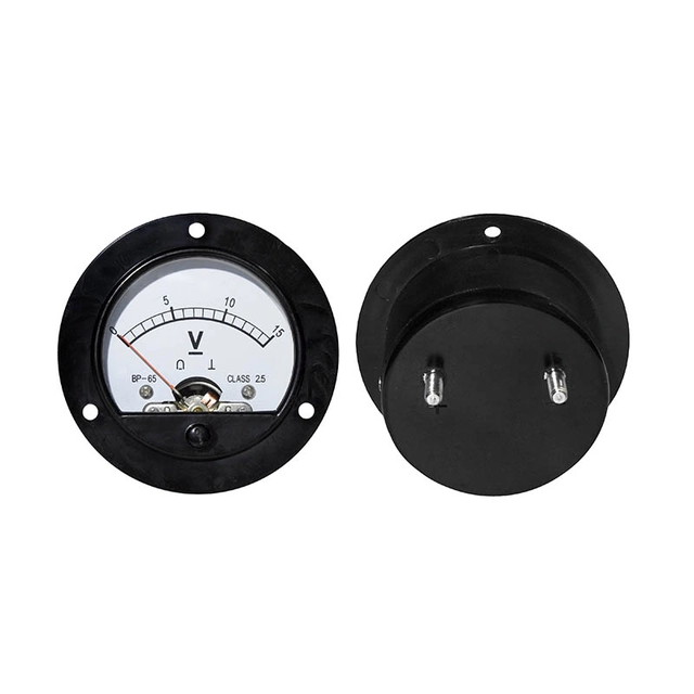 Analogni meter okrogli voltmeter 15V