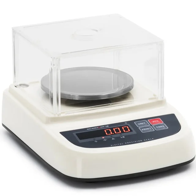 Analytische laboratoriumweegschaal met LED-afdekking RS232 300g / 0.01g