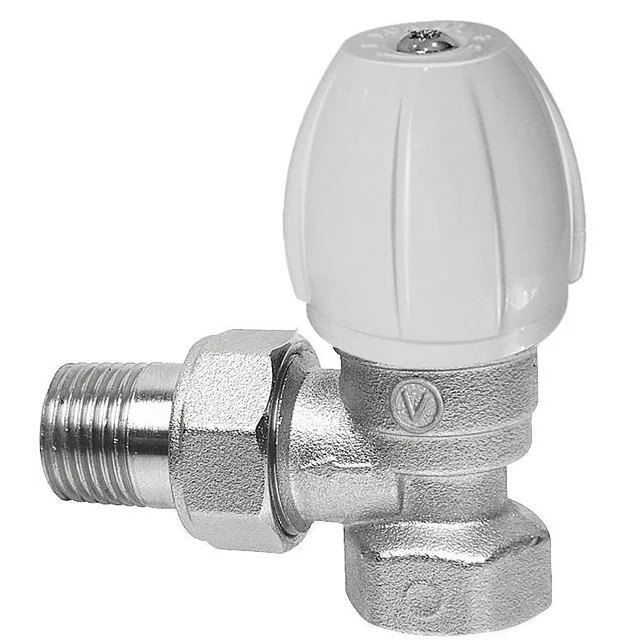 Angle radiator valve ACTIV nickel plated 1/2 inch HBK609