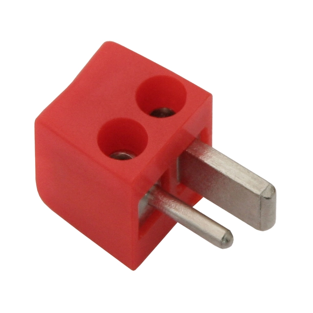 Angled twisted loudspeaker plug Red 50 pcs