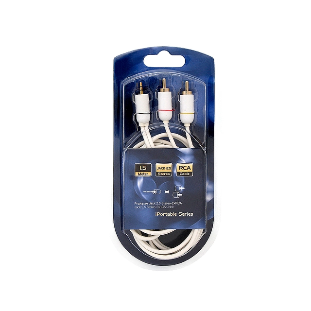 Anschlussstecker 2,5ST-2xRCA PORTABLE 1,5m