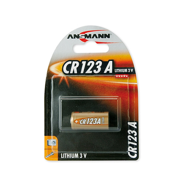 Ansmann CR123A lithium battery 3 V / 1400 mAh, 1 pc