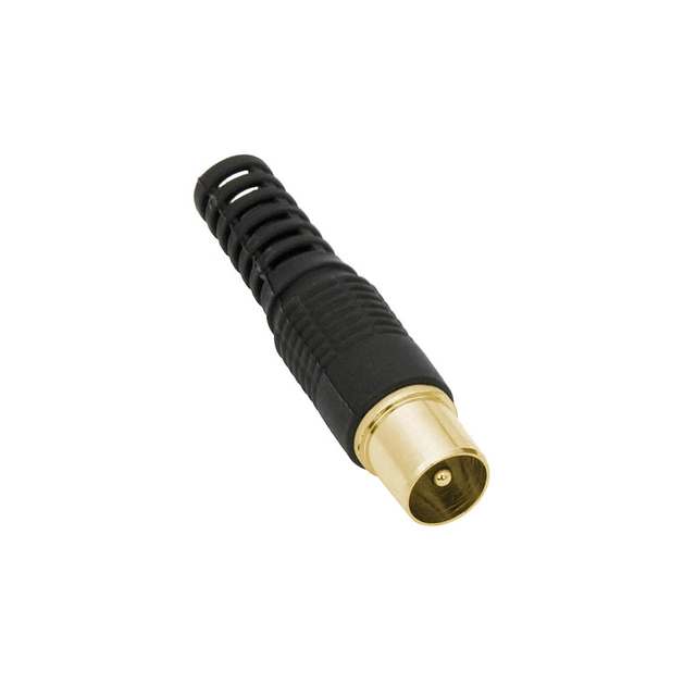 Antennenstecker gerade SCHWARZ GOLD lang 50 Stck