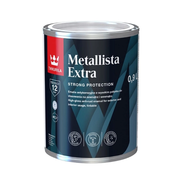 Anti-korrosionsemalj Tikkurila Metallista Extra Base A 0,9L