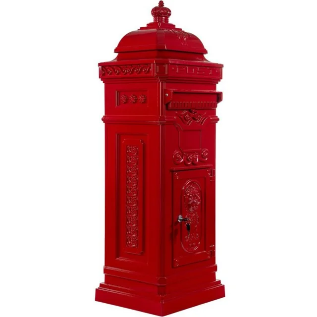 Antique red mailbox