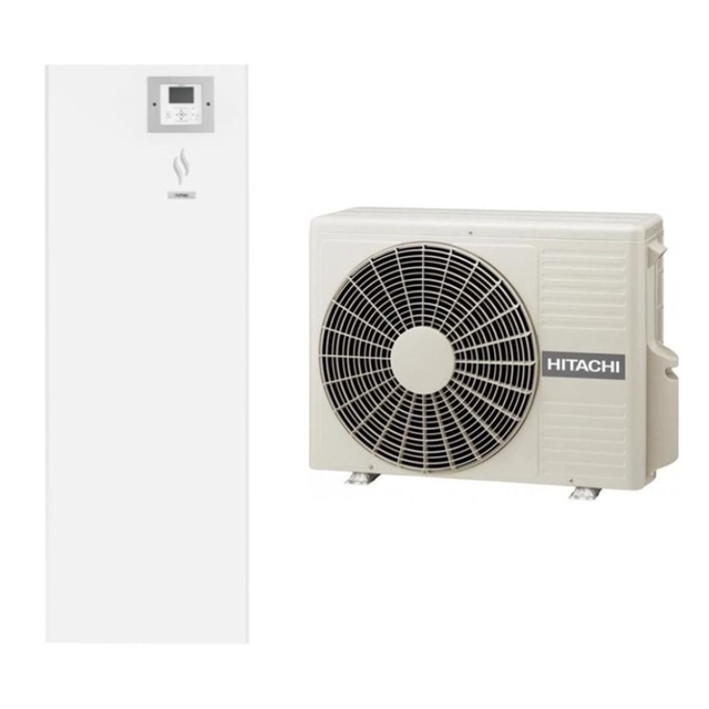 Αντλία θερμότητας Hitachi Yutaki S Combi 14kW 3F + Δεξαμενή 220L