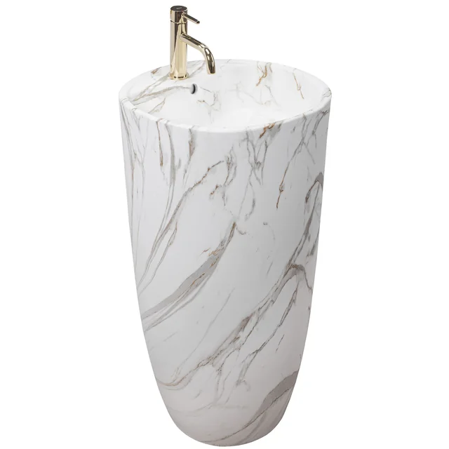 Anya Lava Lavabo freestanding in ceramica, opaco