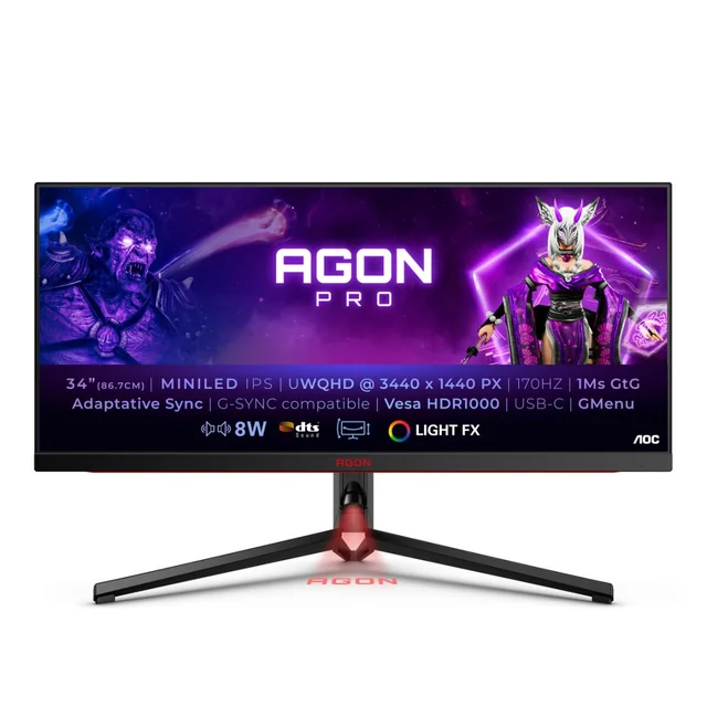 AOC monitor AG344UXM UltraWide Quad HD 34&quot; 170 Hz