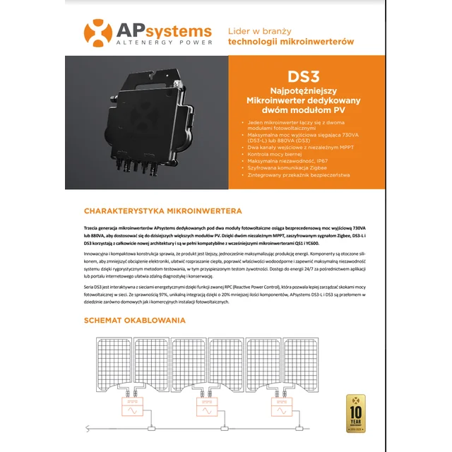 AP sistēmu mikroinvertors DS3-L