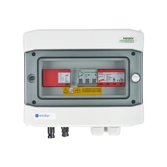 Aparamenta DCAC, IP65, SPD DC Dehn 1000V tipo 1+2, 1 x cadena fotovoltaica, 1 x MPPT, SPD AC Dehn tipo 1+2, 10A 3-F