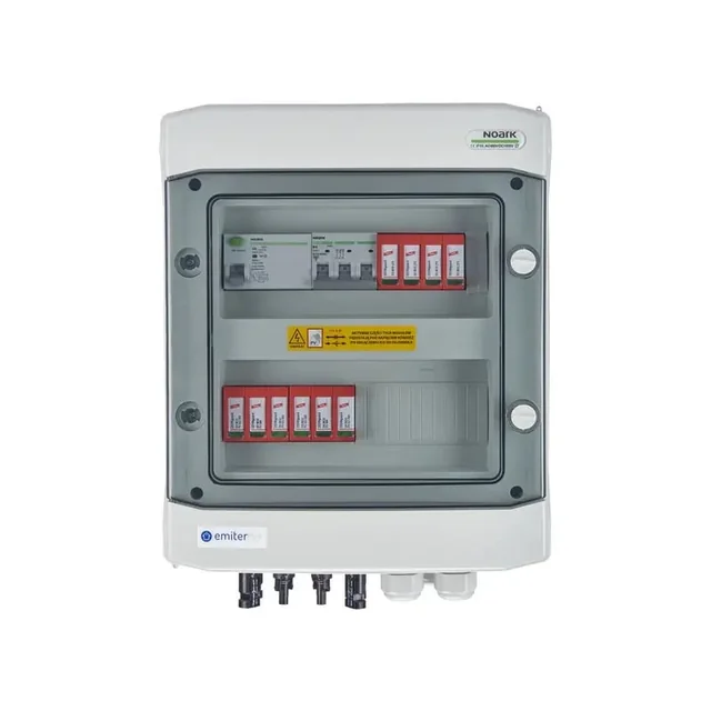 Aparamenta DCAC, IP65, SPD DC Dehn 1000V tipo 2, 2 x cadena fotovoltaica, 2 x MPPT, SPD AC Dehn tipo 2, 10A 3-F, RCD tipo A 40A/300mA