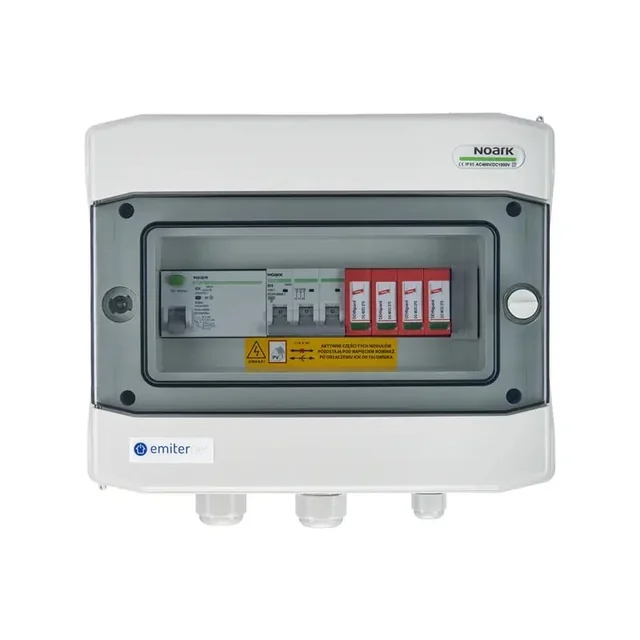 Aparamenta de CA, IP65, SPD AC tipo Dehn 2, disyuntor 10A 3-F, RCD tipo A 40A/300mA