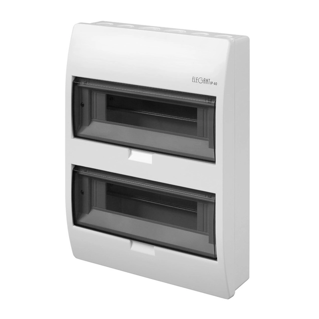 Aparamenta de superficie ELEGANT tipo: EP 2/24 número modular 24 IP40 borne N+PE (24 modular)