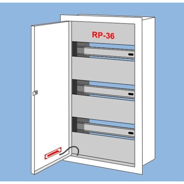 Aparamenta empotrada RP-36-P, lugar para el 36 protección tipo sIP 30