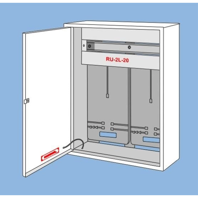 Aparamenta universal RU-2L-20, lugar para el 2 contador 3F y 20 protección tipo s