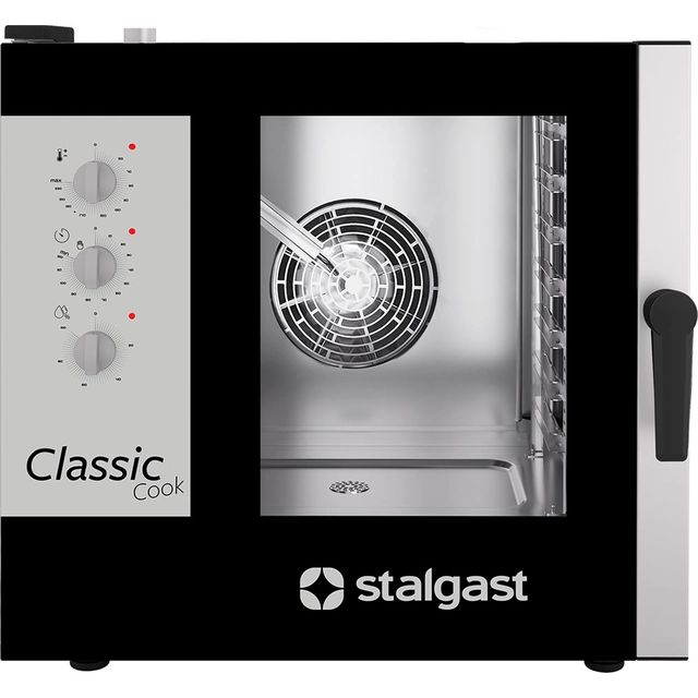 Aparat combinat cu abur, STALGAST ClassicCook, manual, 7xGN1/1, P 10.2 kW