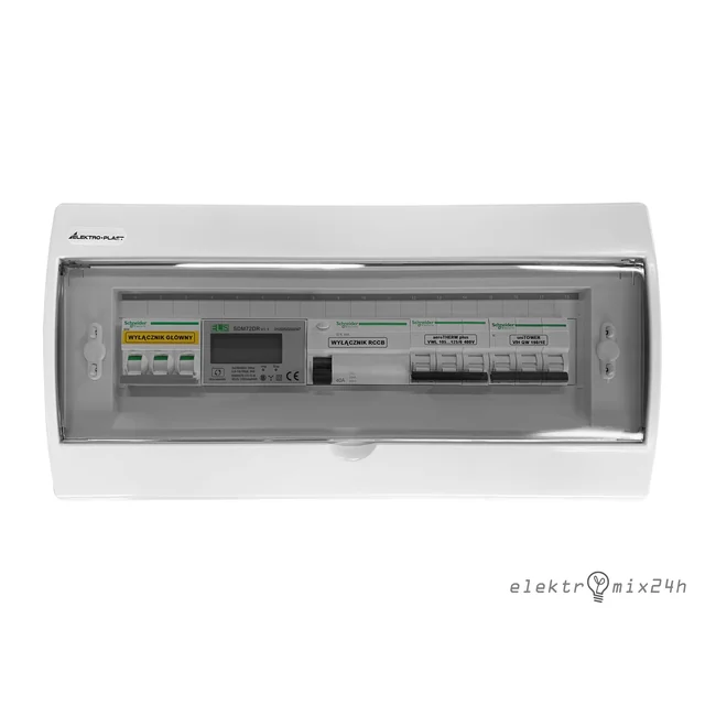 Aparatură de distribuție încasată pentru securizarea pompei de căldură monobloc Vaillant Saunier Duval aroTHERM plus VWL 105...125/6 400V + unitate de încălzire uniTOWER VIH QW 190/1E