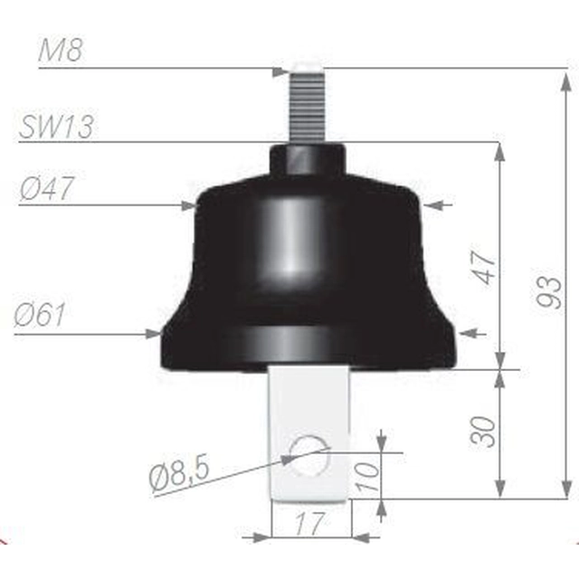 Apator Обмежувач перенапруг A 500V 5kA ASA 500-5B (63-930100-131)