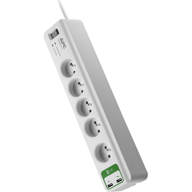 APC Essential stekkerdoos met overspanningsbeveiliging 5 stopcontacten 1.8 m wit (PM5U-FR)