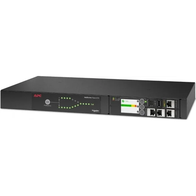 APC Power Switch AP4423A Rack ATS, 230V, 16A, вход C20, изход 8x C13, 1x C19