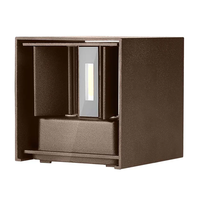 Apliques de pared LED cuadrados - Bridgelux - IP65 - Corten - 11W - 1360 Lúmenes - 3000K