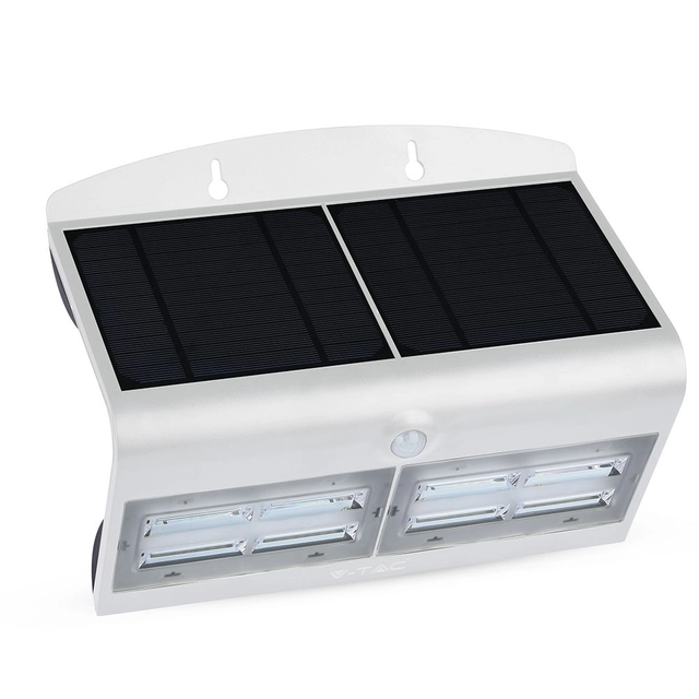 Apliques solares de pared blancos - IP65 - 8W - 850 Lúmenes - 4000K