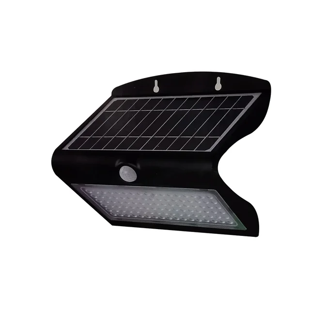 Apliques solares de pared negros - IP65 - 8W - 850 Lúmenes - 4000K