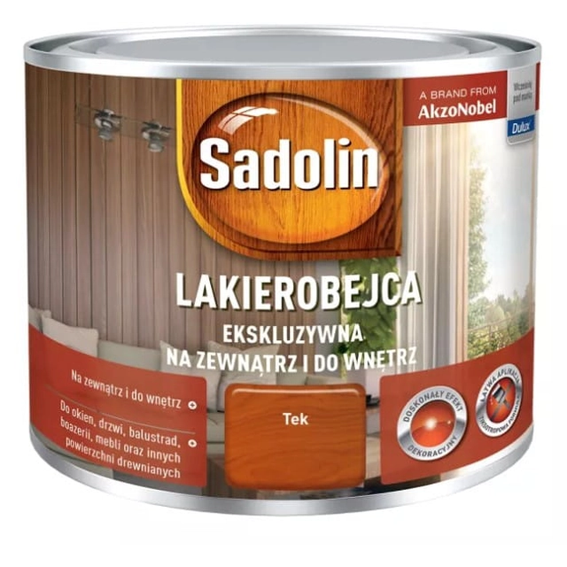Αποκλειστικός λεκές βερνικιού για ξύλο τικ Sadolin, 0,25 l