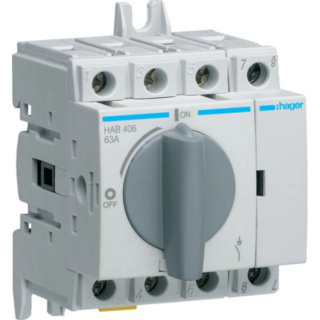 Αποζεύκτη Hager Switch 4P 63A (HAB406)