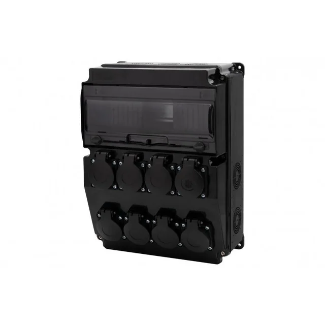 Appareillage CAJA 12M SCENIC noir - prises 8x230V F3.2692