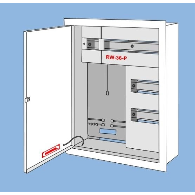 Appareillage encastréRW-36-P, Lieu pour 1 mètre 3F et 36 protection de type s