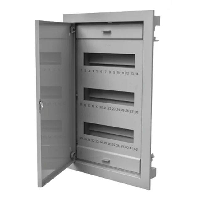 Appareillage modulaire 3x12 encastré avec porte métallique IP40 Pawbol C.1536