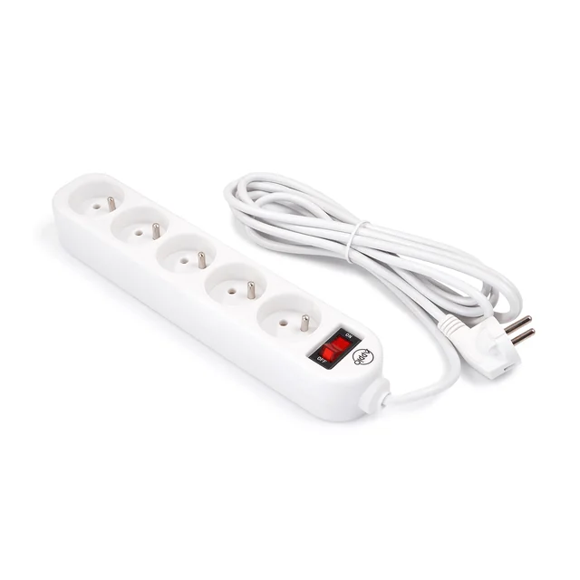 APPIO Extension cable 3m - 5 x socket 230V - White