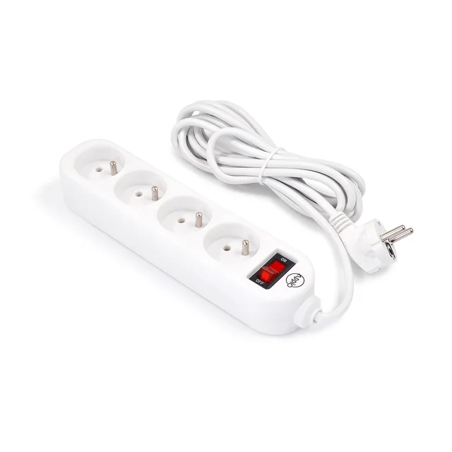 APPIO Rallonge 3m - 4 x prise 230V - Blanc