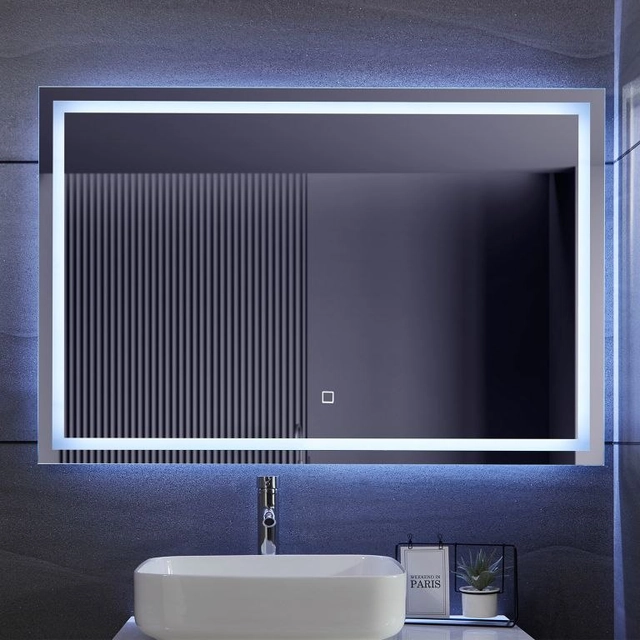 Aquamarin Badkamerspiegel met LED-verlichting, 120 x 80 cm