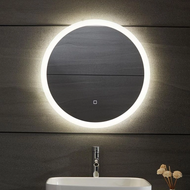 AQUAMARIN kerek LED-es fürdőszobai tükör -60 cm