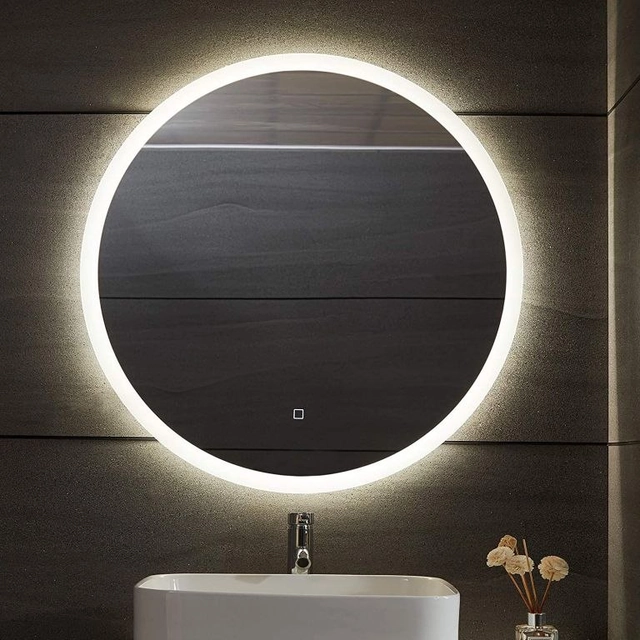 Aquamarin Ronde LED-badkamerspiegel - 80 cm