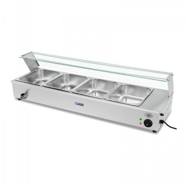 AQUECEDOR DE ALIMENTOS BEMAR COM TAMPA 4xGN 1/2 ROYAL CATERING 10011179 RCBM-4B