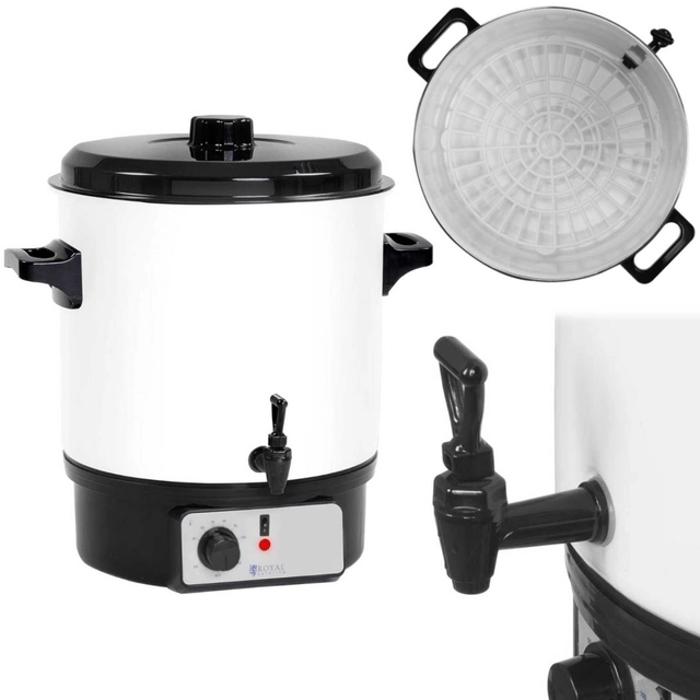 Aquecedor de caldeira para café quente vinho quente com torneira 1800W 27L