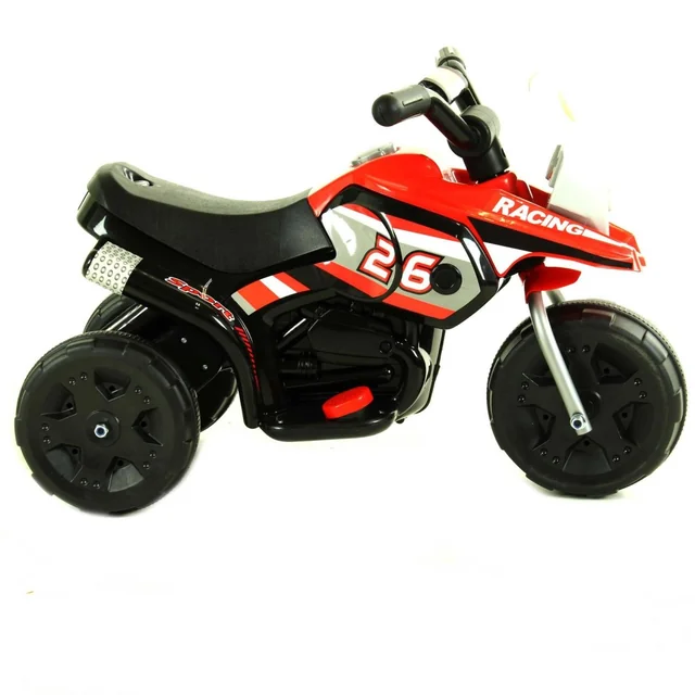 Ar akumulatoru darbināms motocikls bērniem vispirms MOTO-SX-7-CZERWONY