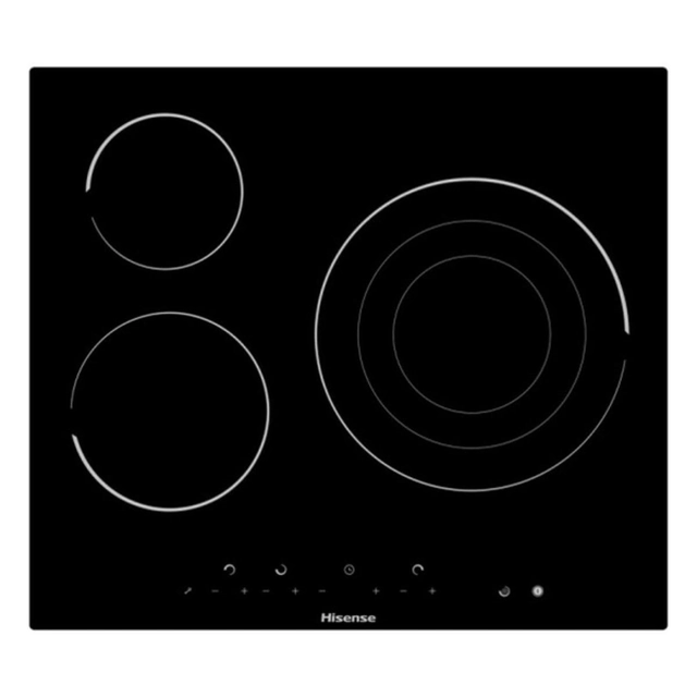 Aragaz ceramic Hisense 1 60 cm Negru 60 cm 5700 W