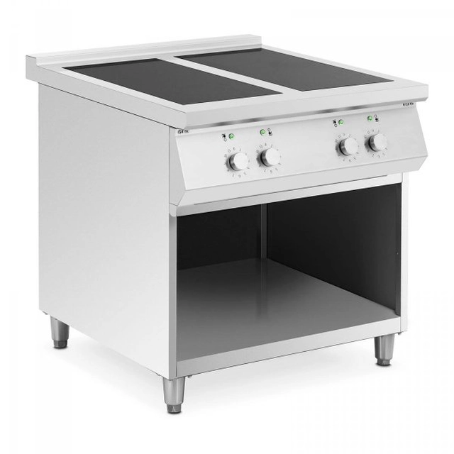 Aragaz cu inducție - 17000 W - 4 arzătoare - 260°C - spațiu de depozitare ROYAL CATERING 10012789 RCIC-17000