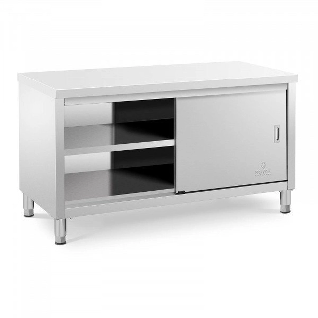 Arbeitstisch mit Schrank - 150 x 70 cm - 600 kg ROYAL CATERING 10011679 RCSSCB-150x70-E