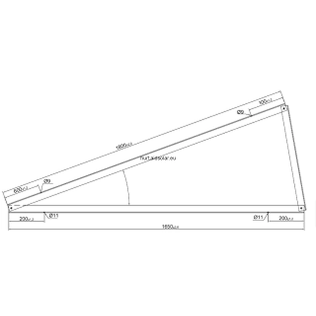 ARC lodret monteringstrekant V15-35