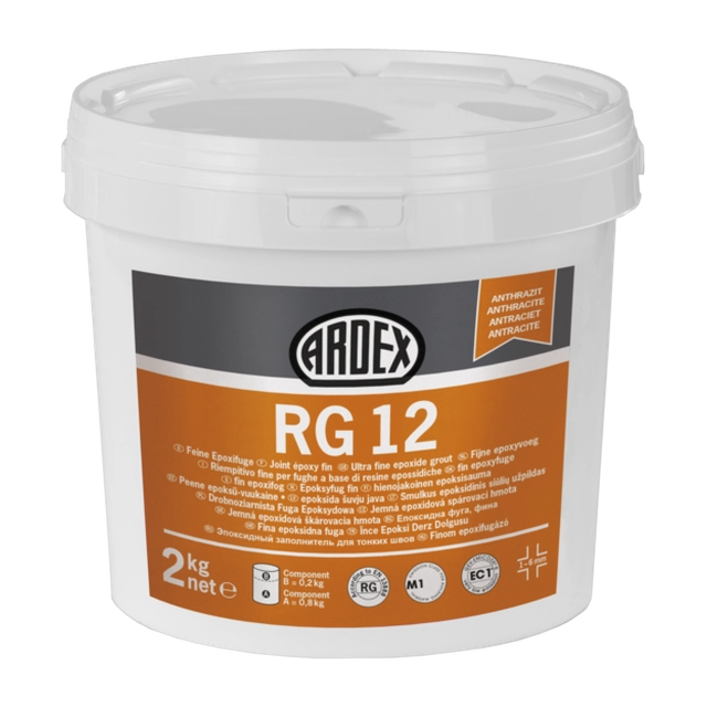 Ardex argamassa epóxi RG-12 cinza prateado 2kg