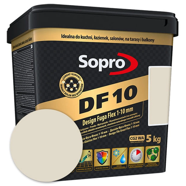 Argamassa elástica Sopro DF 10 cinza claro (16) 5 kg