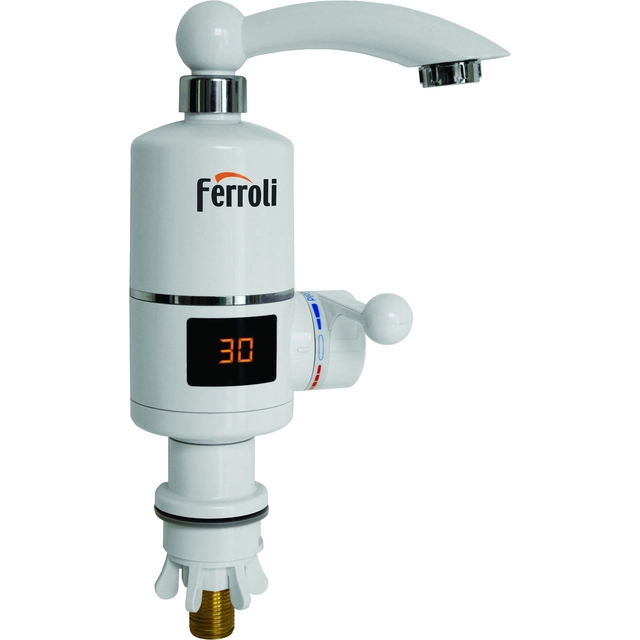 Argo washbasin mixer flow electric thermostatic power 3,0 kW, (with electric cable and plug)